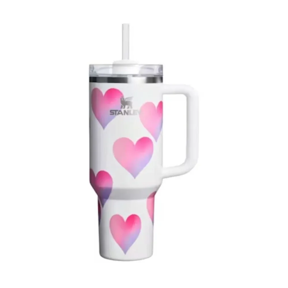 Stanley Valentine's Day Flowstate Quencher Tumbler Frost Heart Gradient 40oz NWT - Picture 1 of 6
